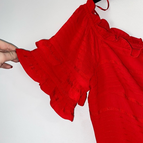 Lost + Wander Scorpion Red Off The Shoulder Mini Dress - Picture 6 of 11